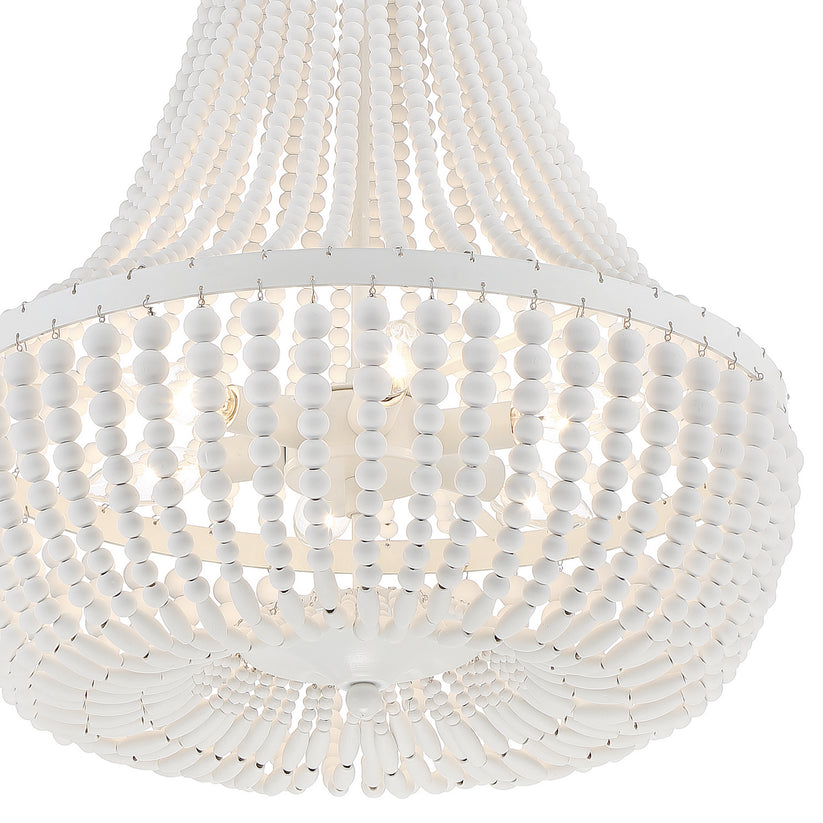 Crystorama - 608-MT - Six Light Chandelier - Rylee - Matte White