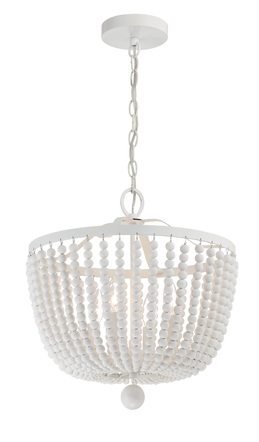 Crystorama - 604-MT - Four Light Chandelier - Rylee - Matte White