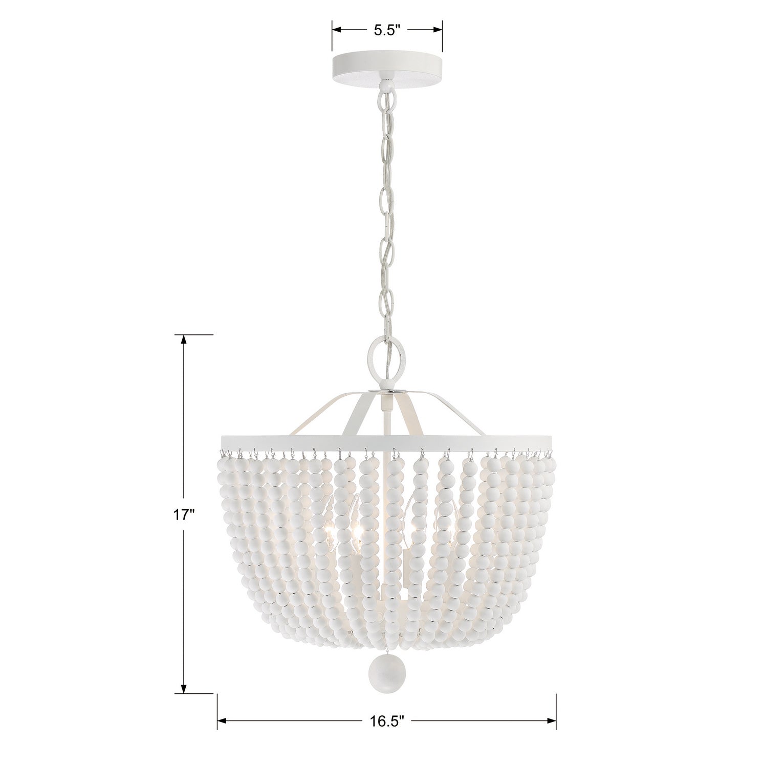 Crystorama - 604-MT - Four Light Chandelier - Rylee - Matte White