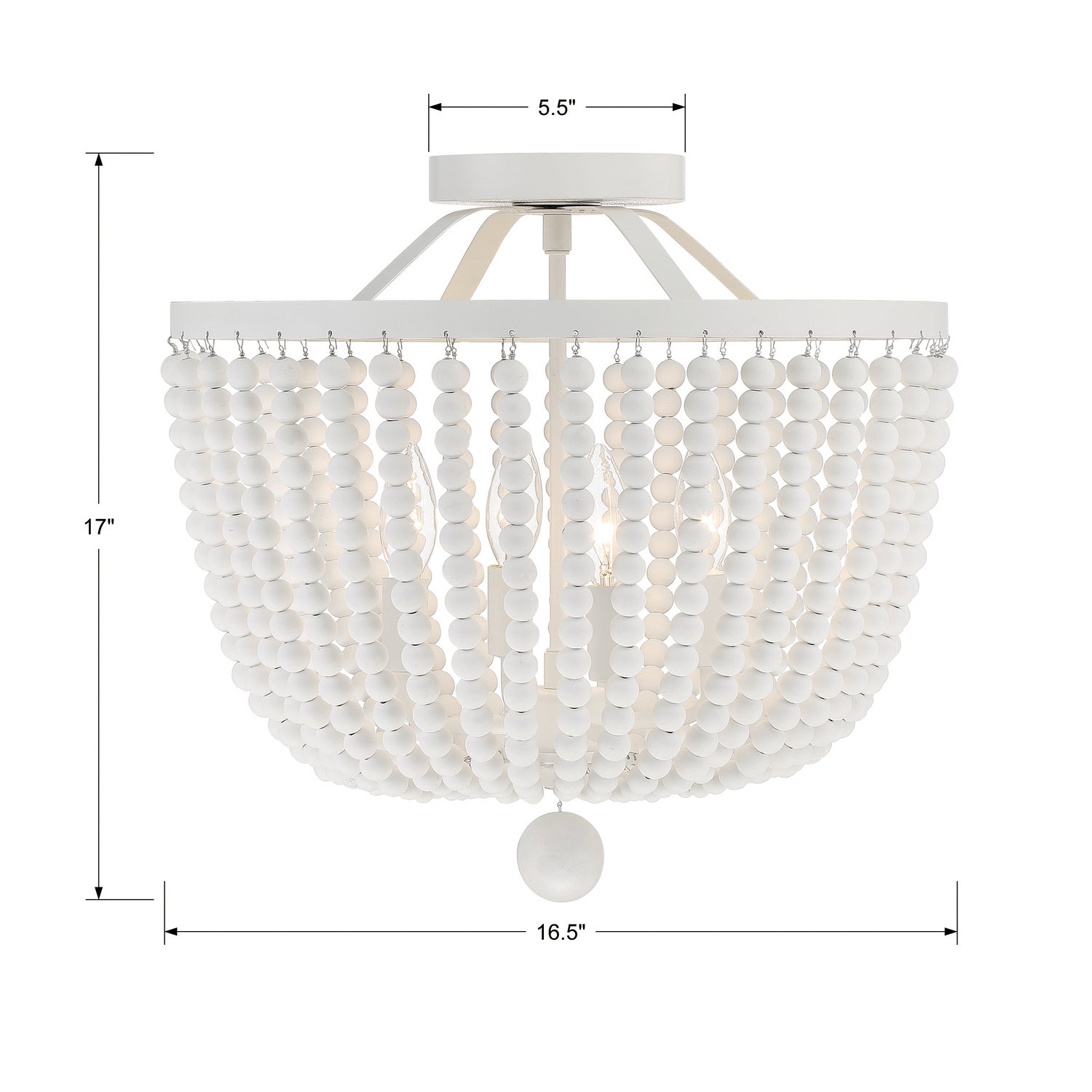 Crystorama - 604-MT_CEILING - Four Light Semi Flush Mount - Rylee - Matte White