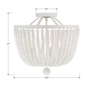 Crystorama - 604-MT_CEILING - Four Light Semi Flush Mount - Rylee - Matte White