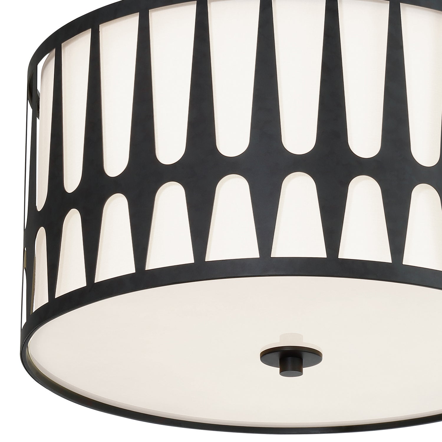 Crystorama - ROY-800-BK - Three Light Flush Mount - Royston - Black