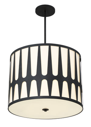 Crystorama - ROY-809-BK - Five Light Pendant - Royston - Black