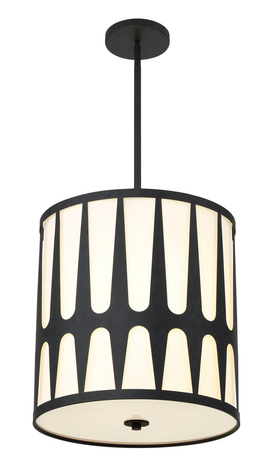 Crystorama - ROY-805-BK - Four Light Pendant - Royston - Black