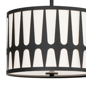 Crystorama - ROY-803-BK - Three Light Pendant - Royston - Black