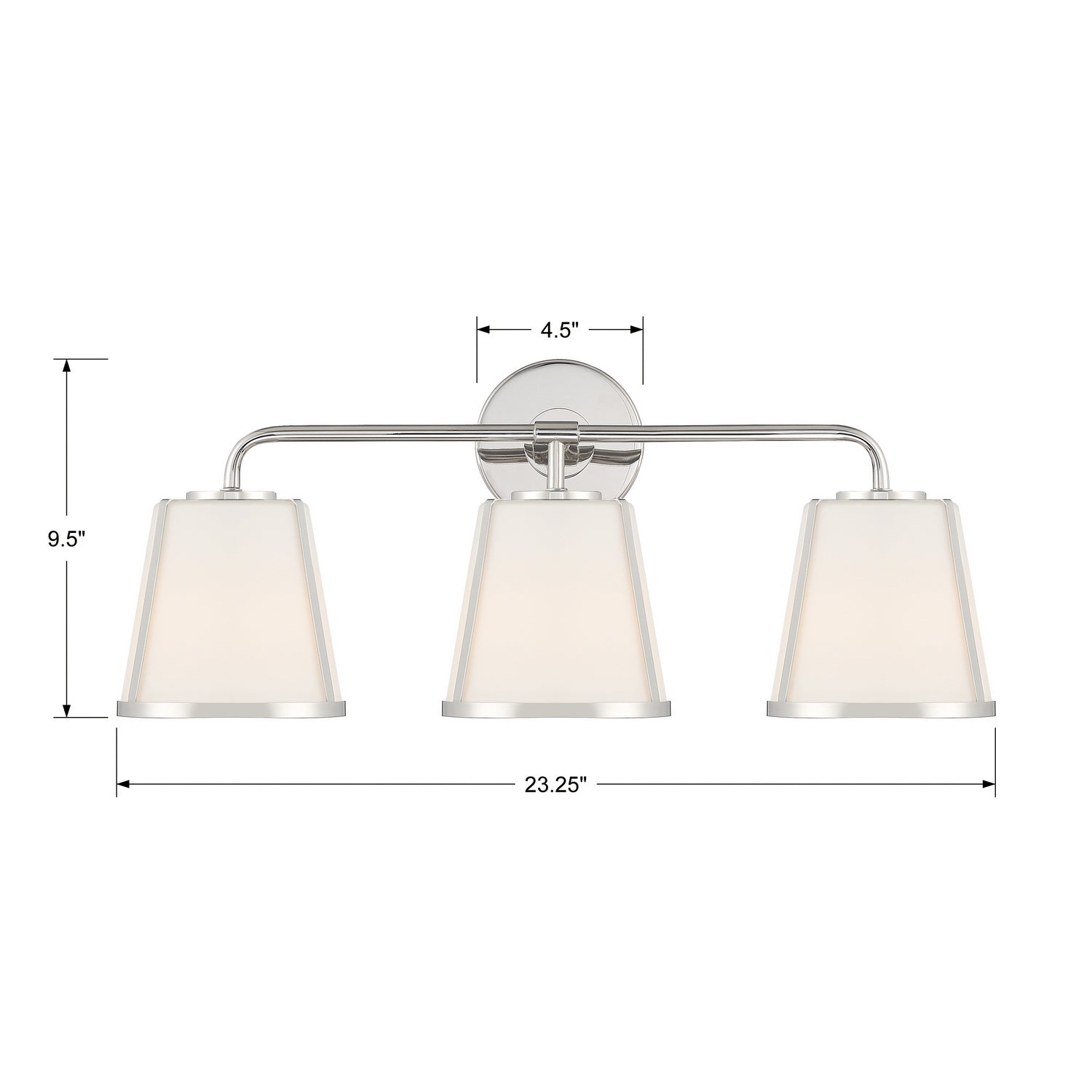 Crystorama - FUL-913-PN - Three Light Bath - Fulton - Polished Nickel