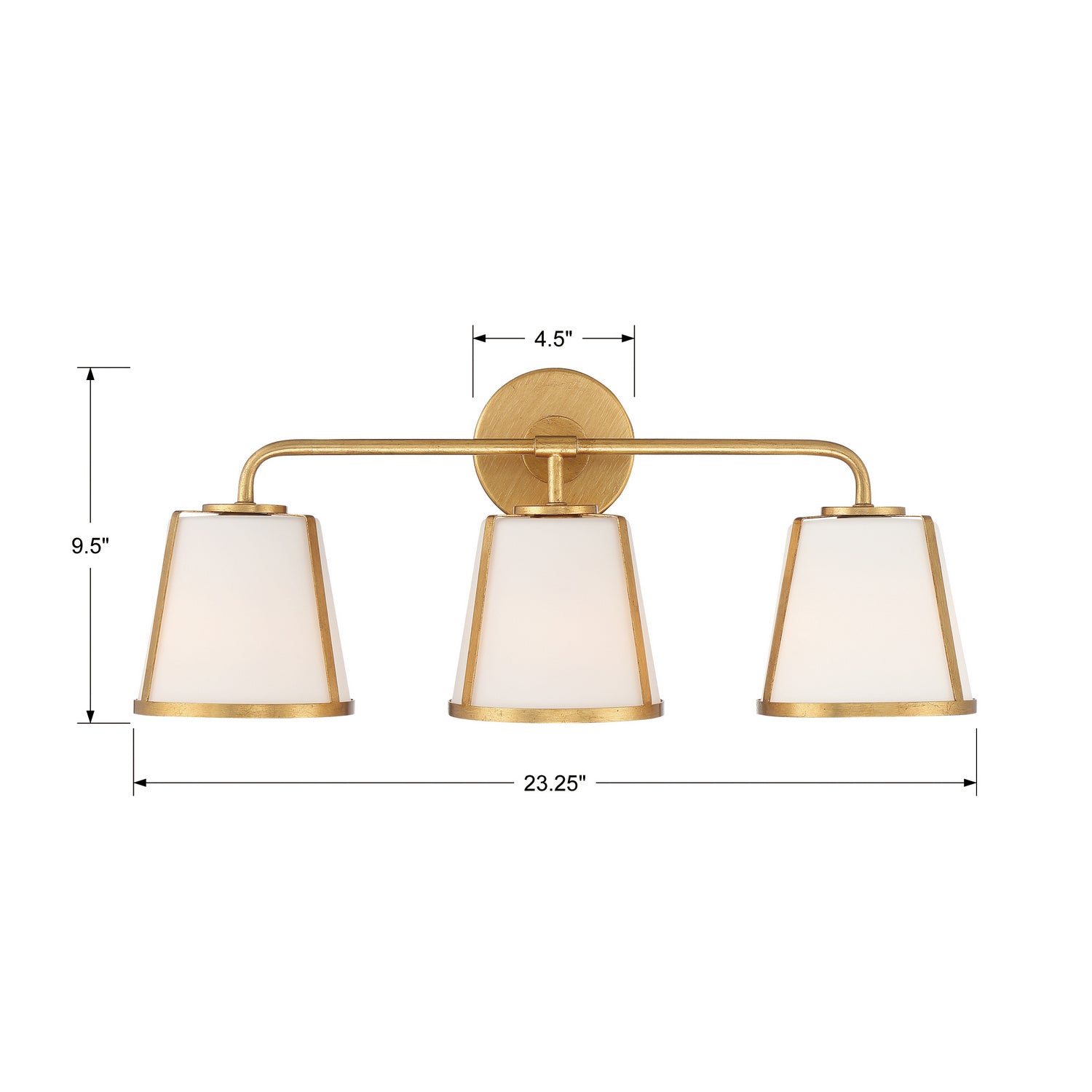 Crystorama - FUL-913-GA - Three Light Bath - Fulton - Antique Gold