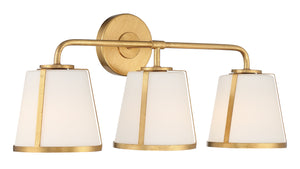 Crystorama - FUL-913-GA - Three Light Bath - Fulton - Antique Gold