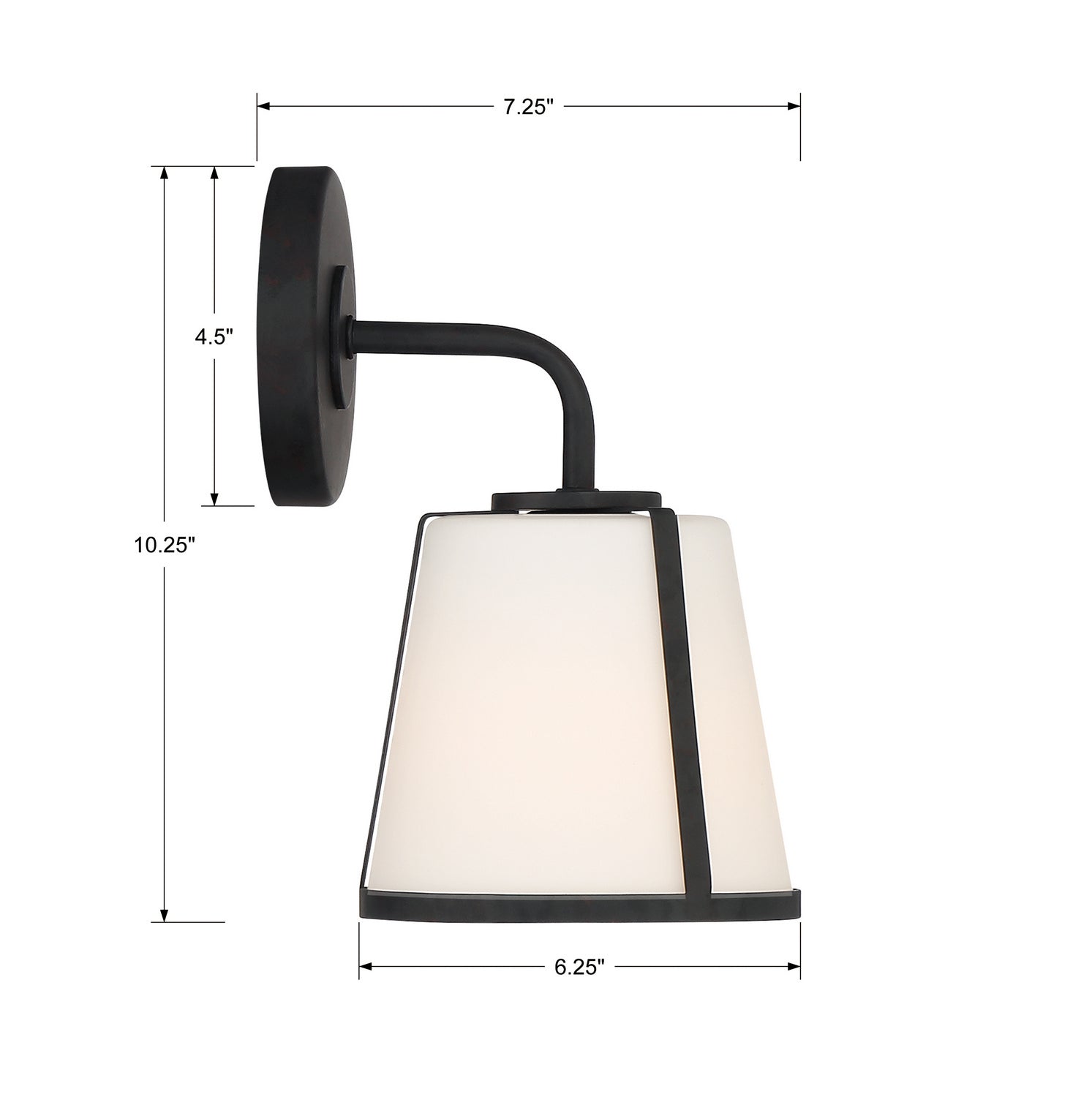 Crystorama - FUL-911-BK - One Light Wall Sconce - Fulton - Black