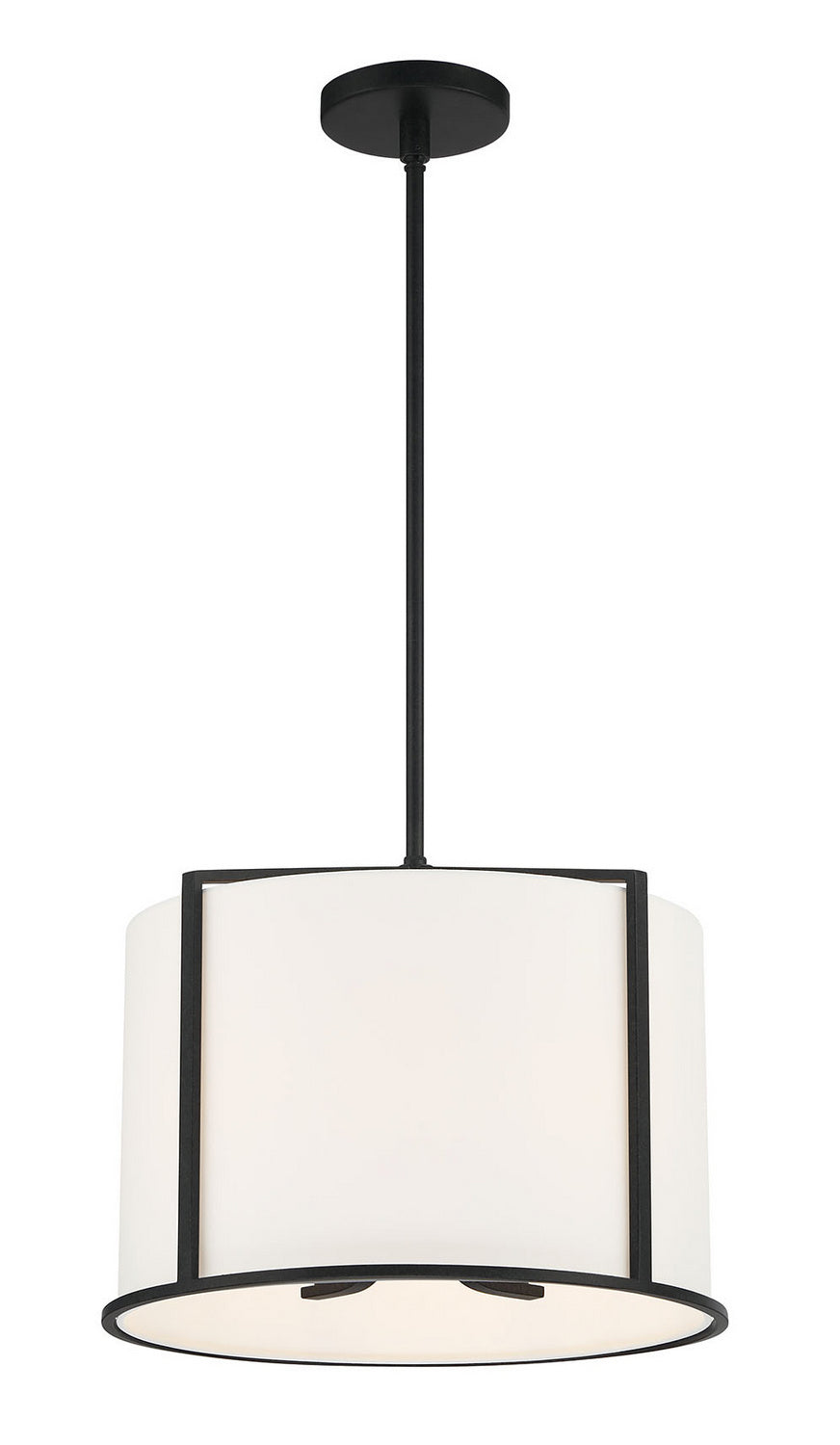 Crystorama - CAR-9204-BK - Four Light Pendant - Carlyn - Black