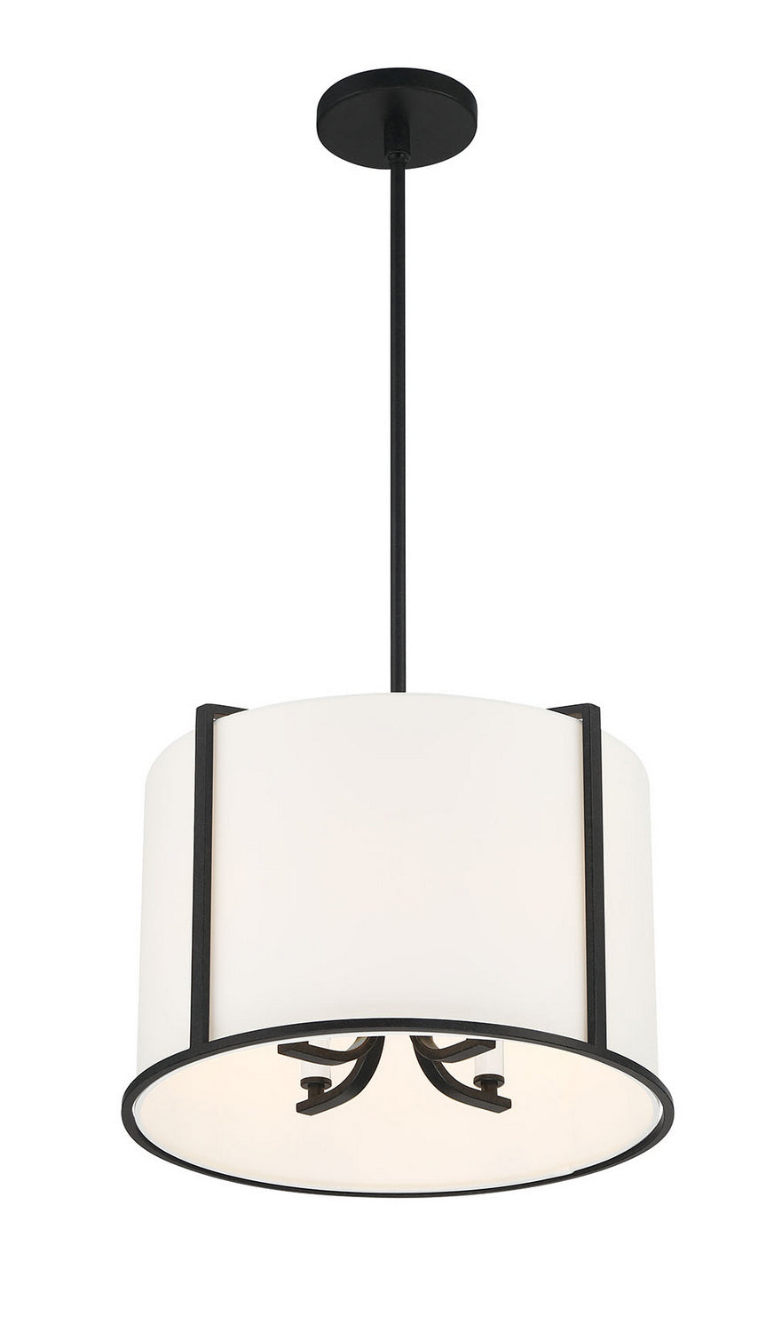 Crystorama - CAR-9204-BK - Four Light Pendant - Carlyn - Black