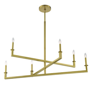 Crystorama - DNT-6046-AG - Six Light Chandelier - Dante - Aged Brass