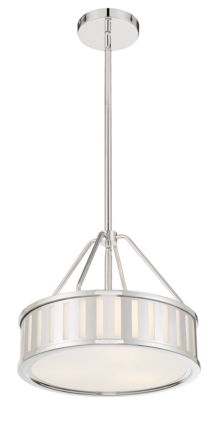 Crystorama - KEN-8303-PN - Three Light Pendant - Kendal - Polished Nickel