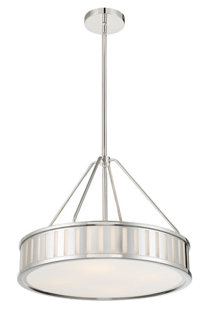 Crystorama - KEN-8304-PN - Four Light Pendant - Kendal - Polished Nickel