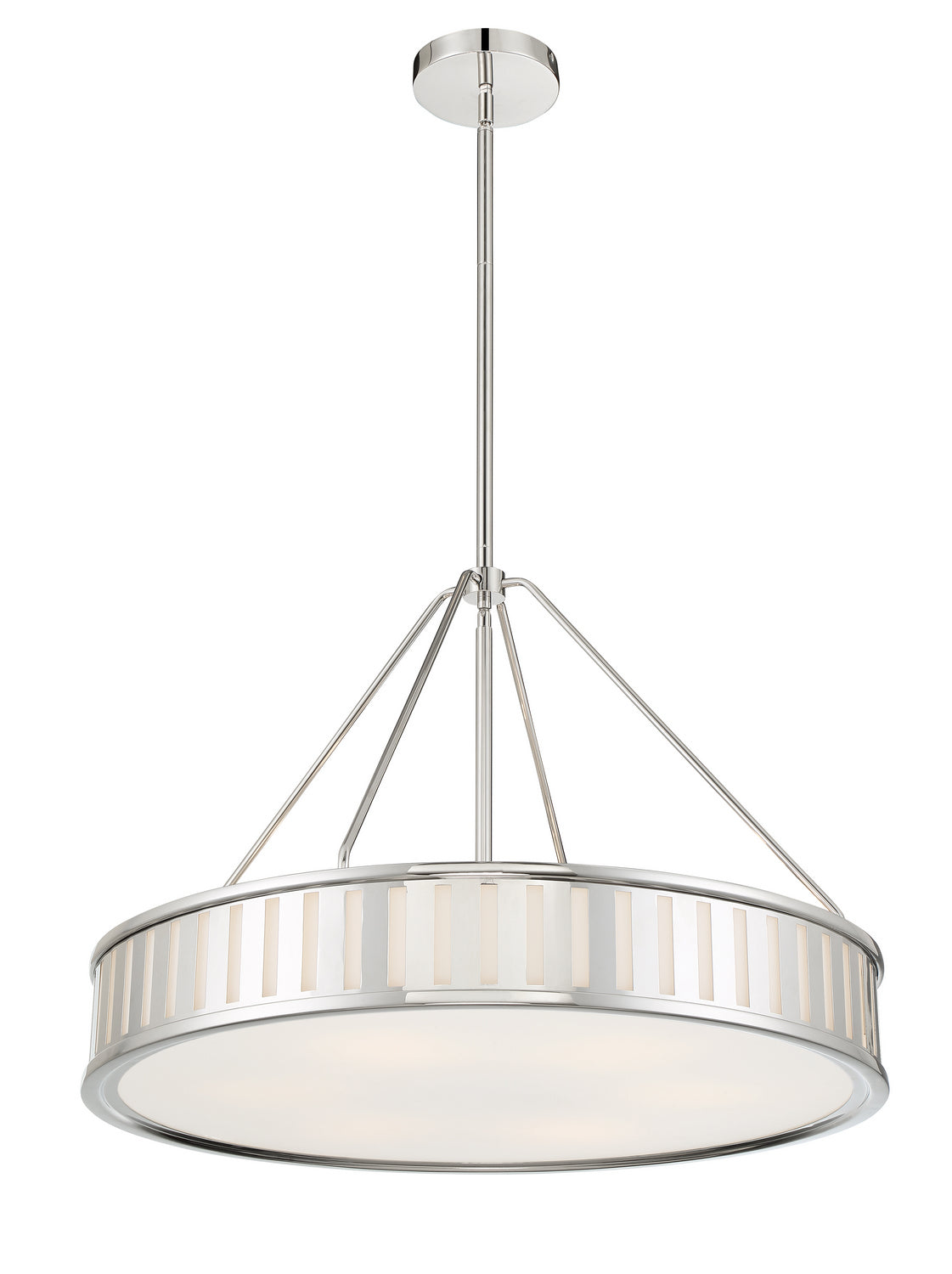 Crystorama - KEN-8306-PN - Six Light Pendant - Kendal - Polished Nickel