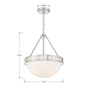 Crystorama - KIR-B8105-PN - Three Light Chandelier - Kirby - Polished Nickel