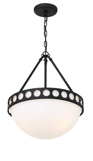 Crystorama - KIR-B8105-BF - Three Light Chandelier - Kirby - Black Forged