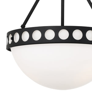 Crystorama - KIR-B8105-BF - Three Light Chandelier - Kirby - Black Forged