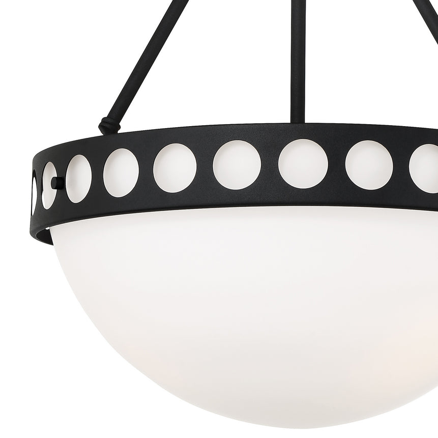 Crystorama - KIR-B8105-BF - Three Light Chandelier - Kirby - Black Forged