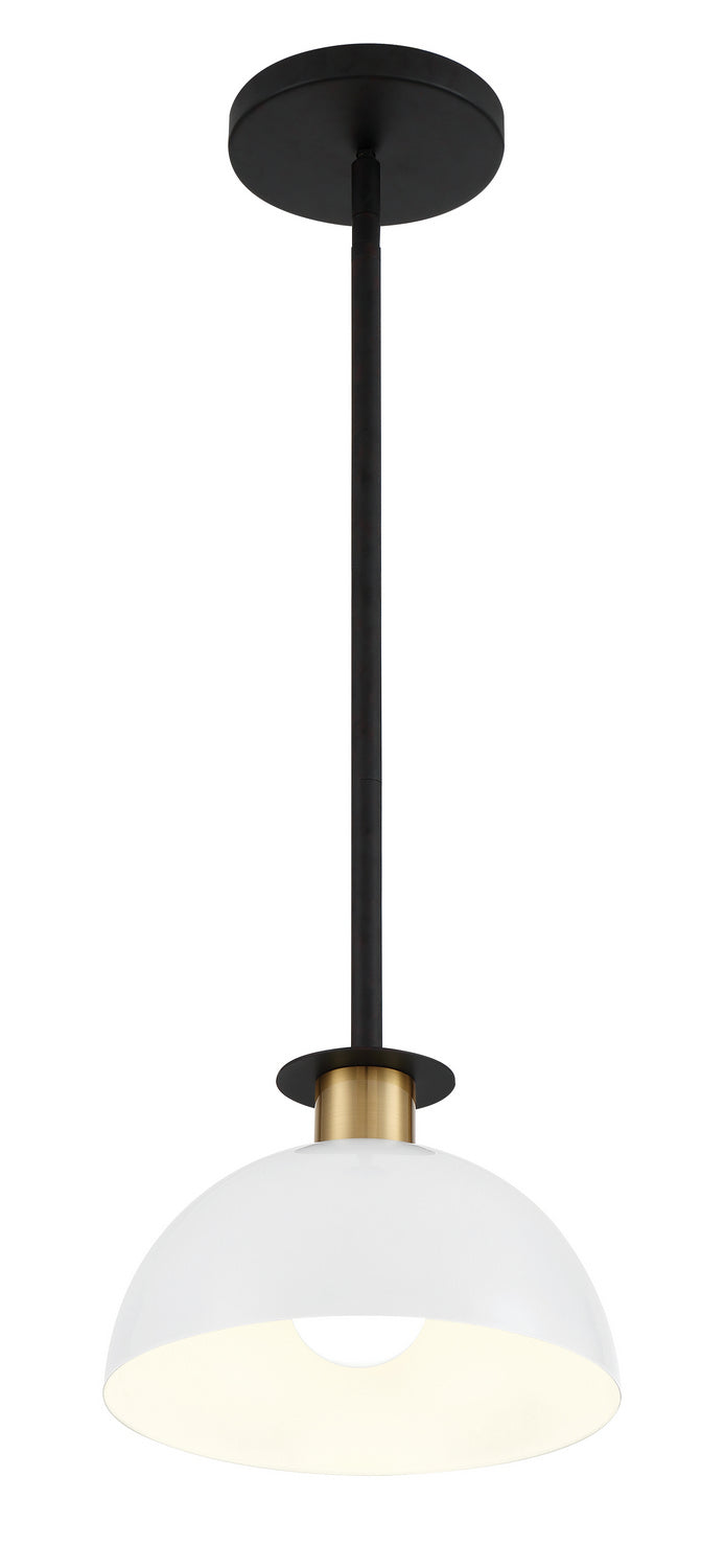 Crystorama - GIG-813-BK-AG - One Light Pendant - Gigi - Black / Aged Brass