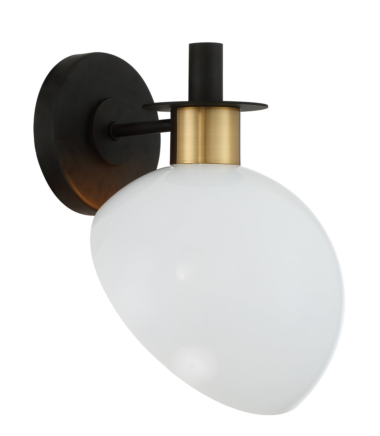 Crystorama - GIG-811-BK-AG - One Light Wall Sconce - Gigi - Black / Aged Brass