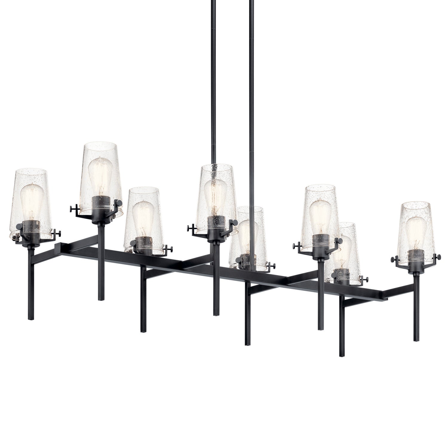 Kichler - 43696BK - Eight Light Linear Chandelier - Alton - Black