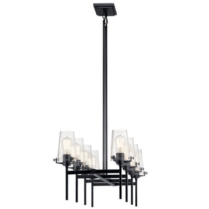 Kichler - 43696BK - Eight Light Linear Chandelier - Alton - Black