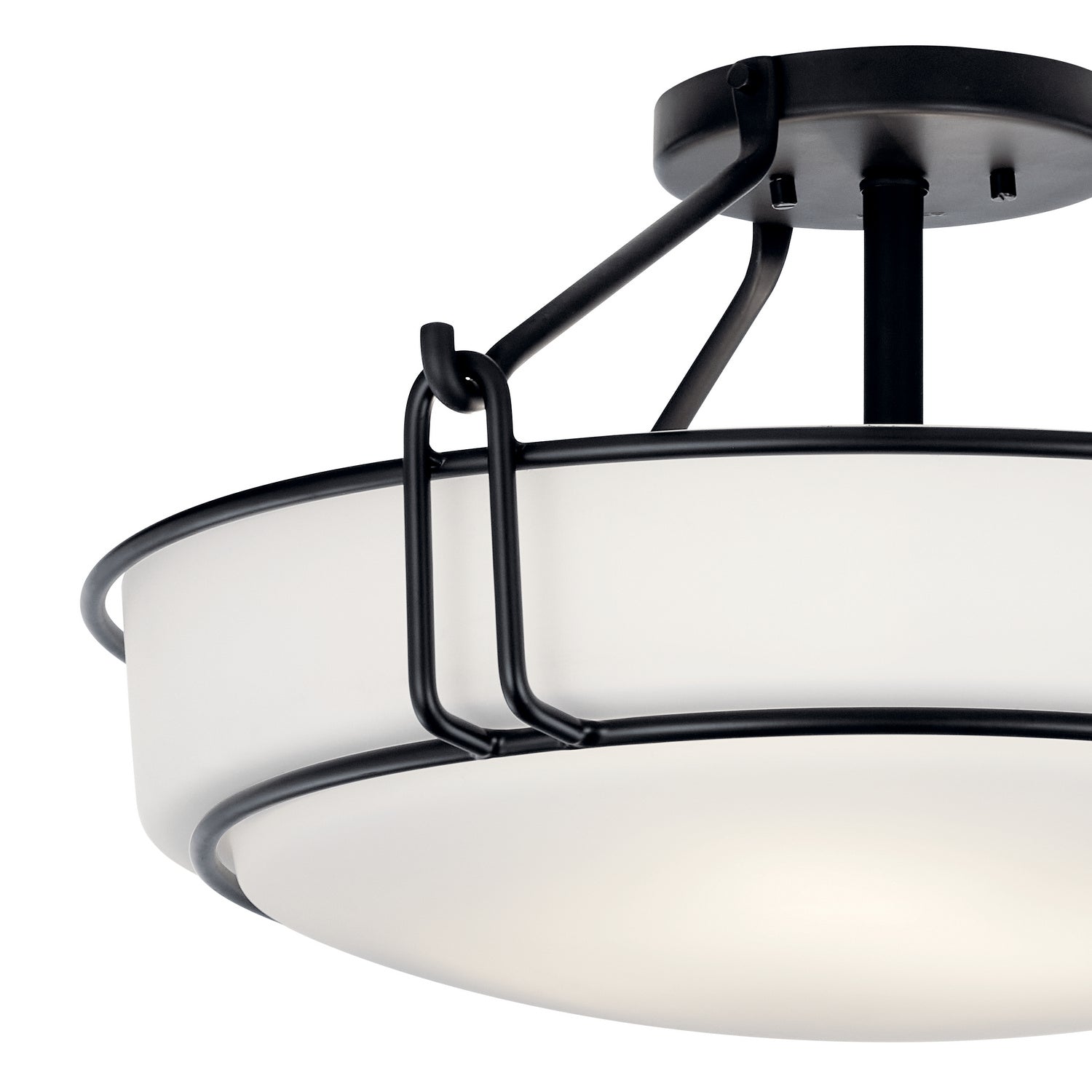 Kichler - 44086BK - Four Light Semi Flush Mount - Alkire - Black