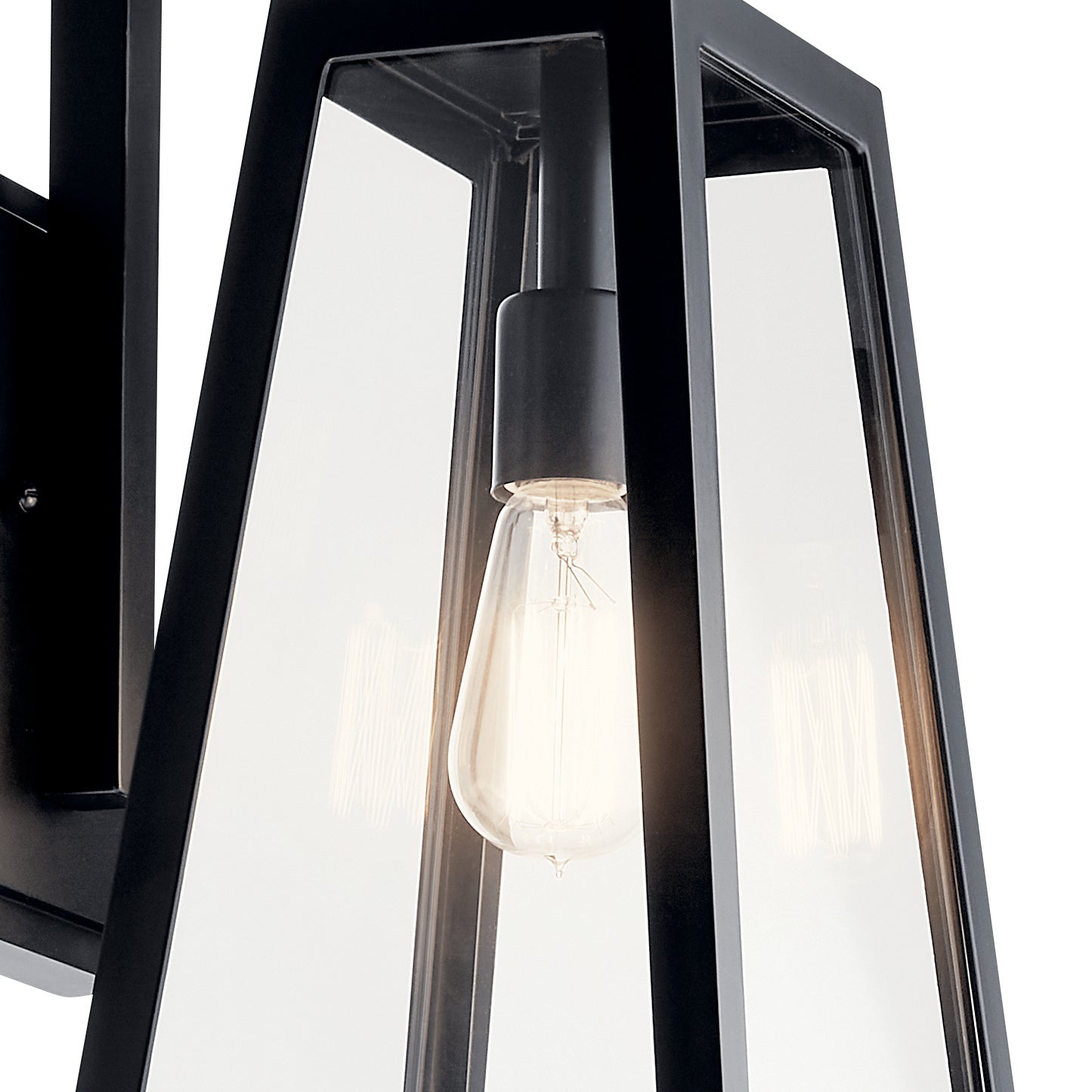 Kichler - 49332BK - One Light Outdoor Wall Mount - Delison - Black