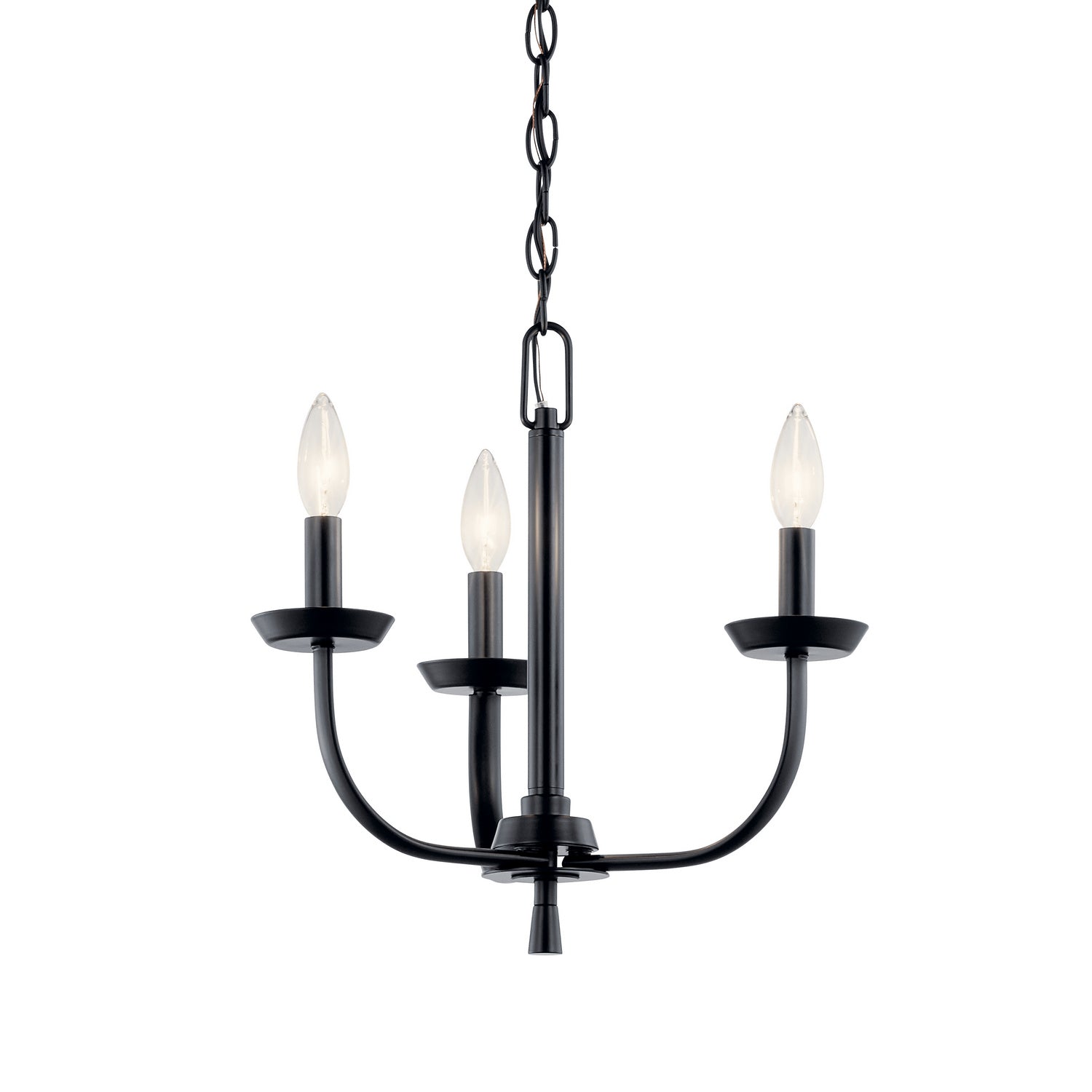 Kichler - 52383BK - Three Light Mini Chandelier - Kennewick - Black