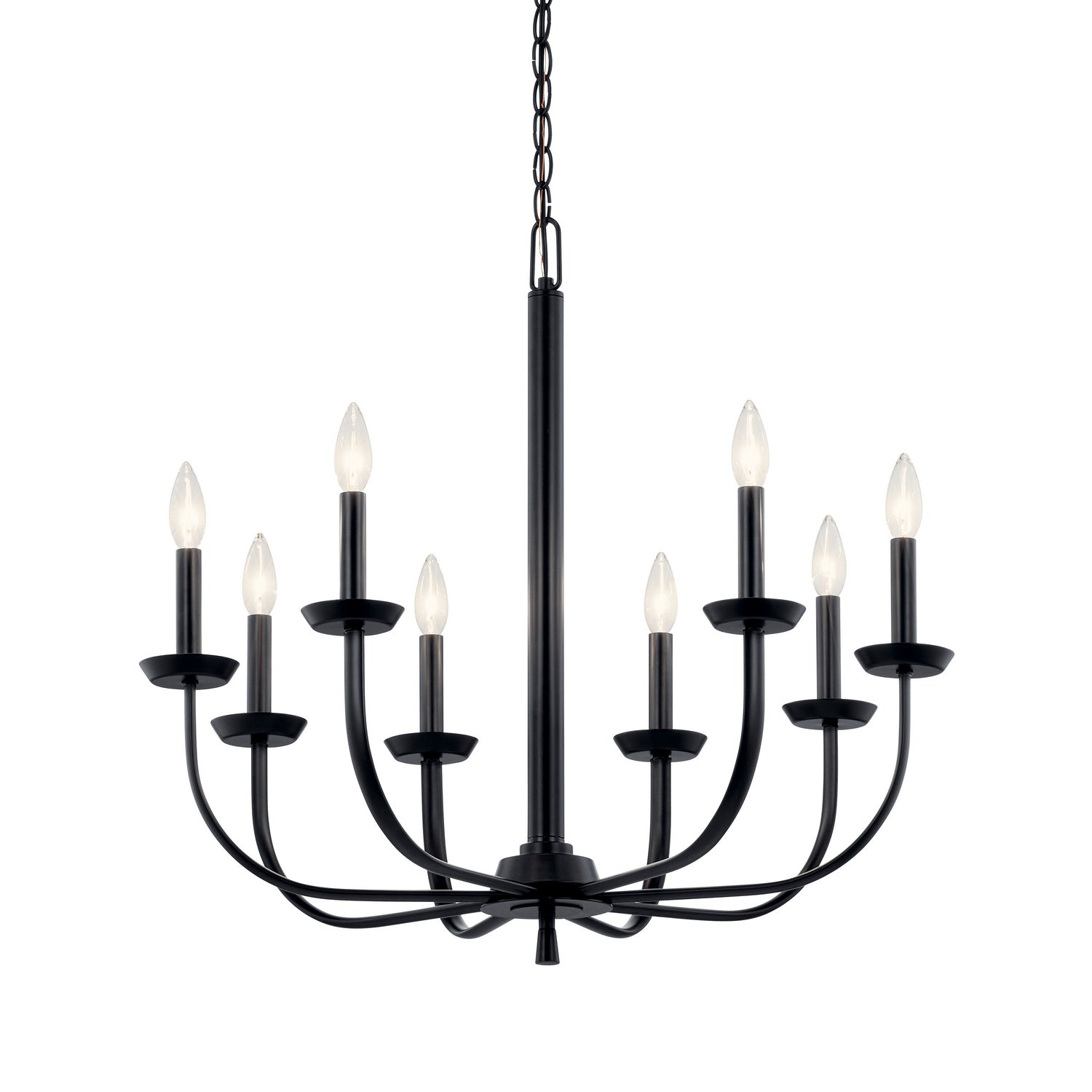 Kichler - 52388BK - Eight Light Chandelier - Kennewick - Black