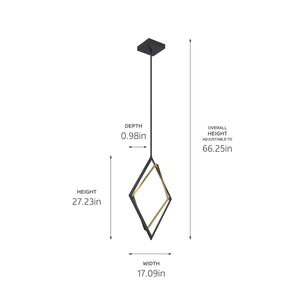 Kichler - 84310MBK - LED Pendant - Darski - Matte Black