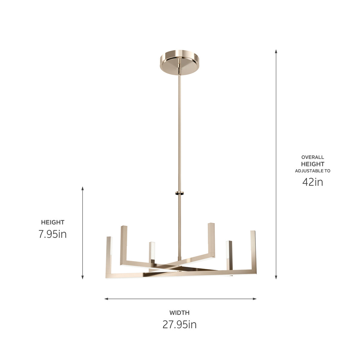 Kichler - 84313PN - LED Chandelier - Priam - Polished Nickel