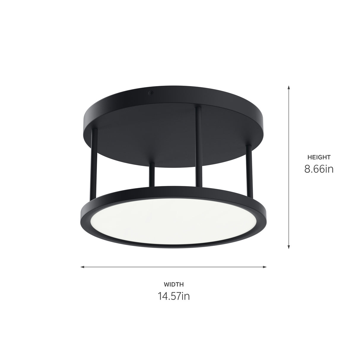 Kichler - 84319MBK - LED Semi Flush Mount - Lavi - Matte Black