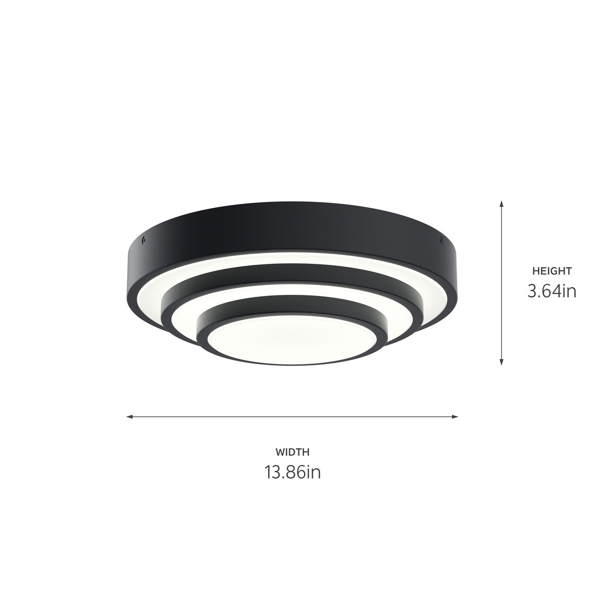 Kichler - 84320MBK - LED Flush Mount - Dombard - Matte Black