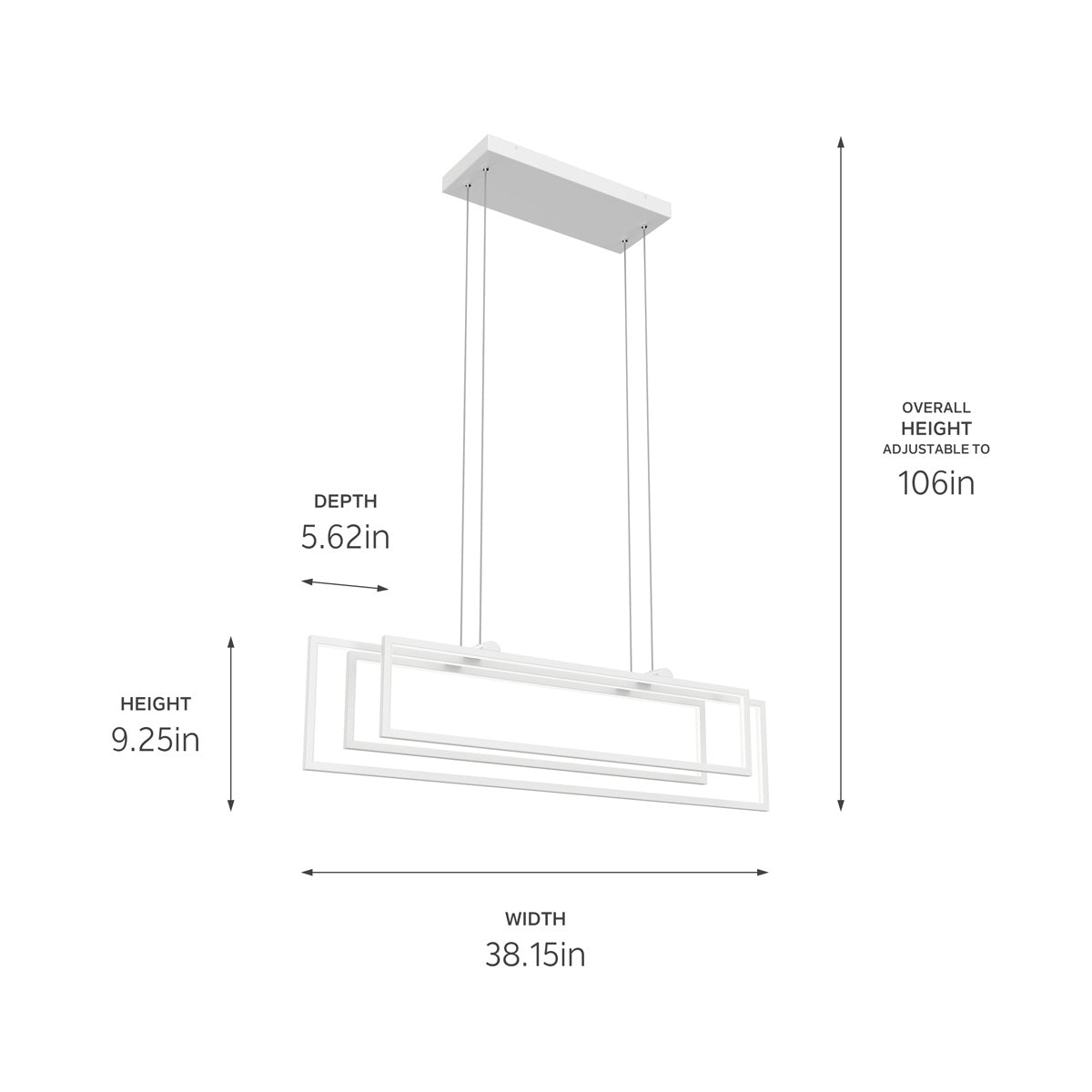 Kichler - 84322WH - LED Linear Chandelier - Jestin - White