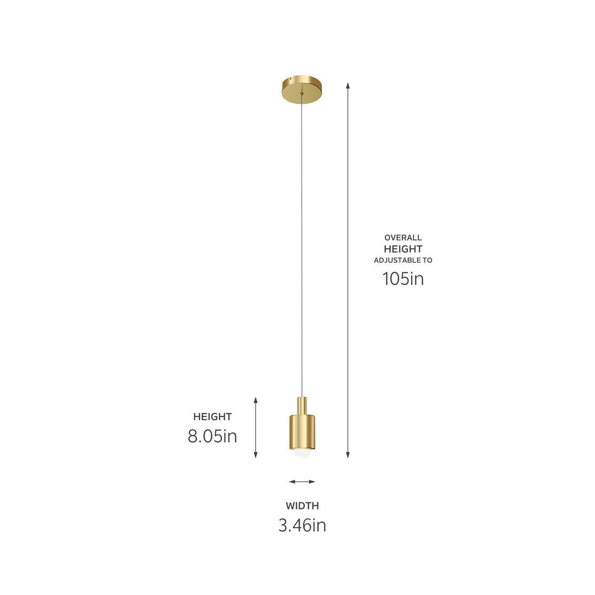 Kichler - 84324CG - LED Pendant - Keele - Champagne Gold