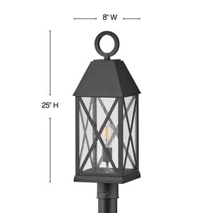 Hinkley - 23301MB - LED Post Top or Pier Mount Lantern - Briar - Museum Black