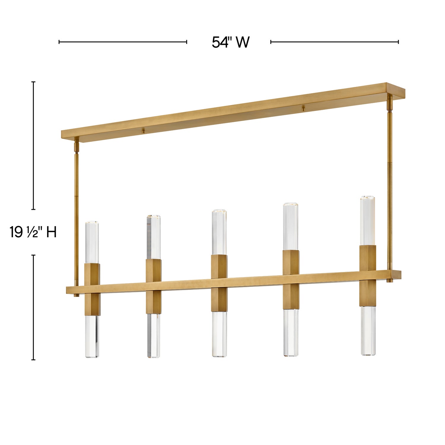 Fredrick Ramond - FR30608HBR - LED Linear Pendant - Cecily - Heritage Brass