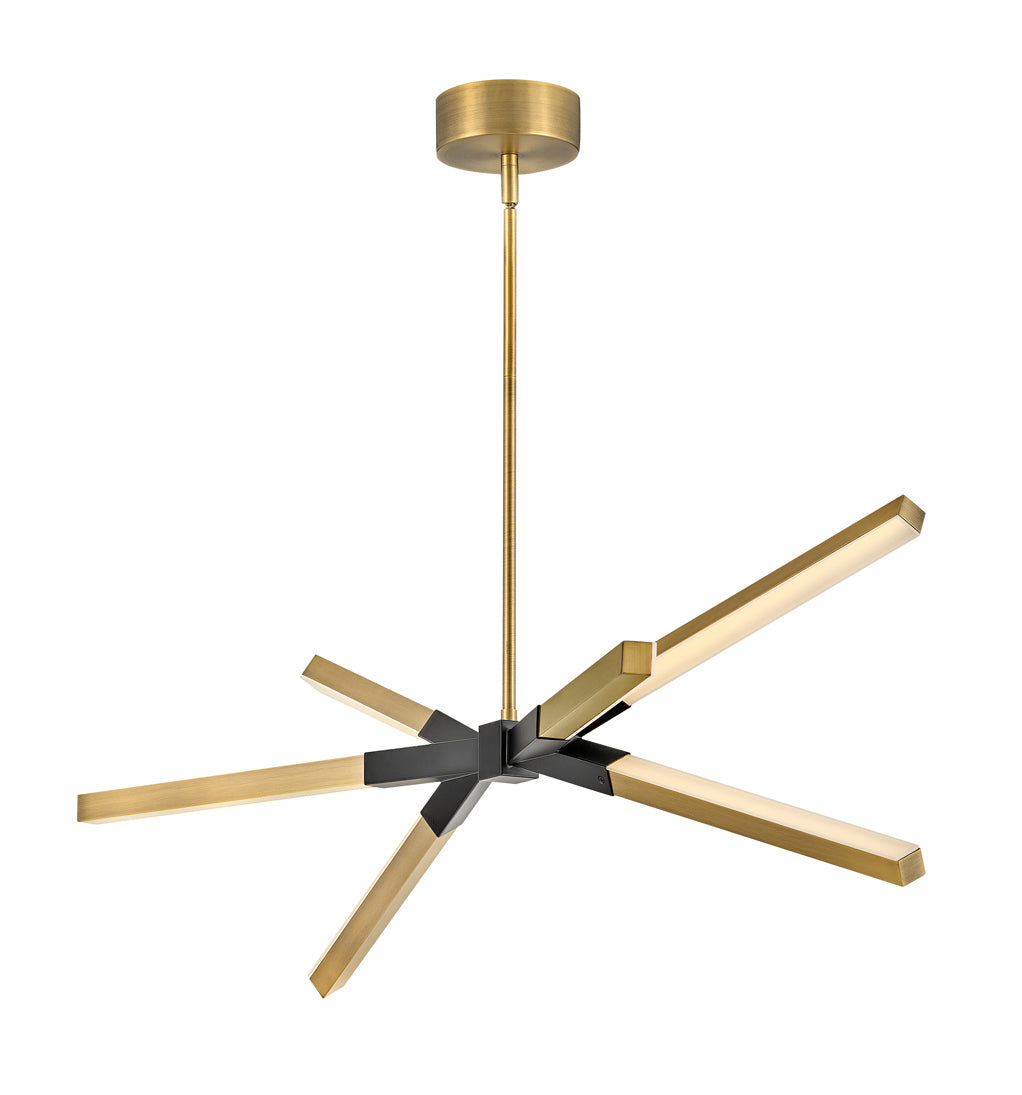 Fredrick Ramond - FR30618LCB - LED Linear Pendant - Rae - Lacquered Brass