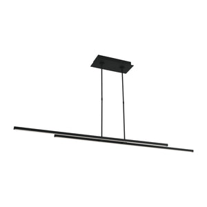 Visual Comfort Modern - 700LSSTG260B-LED927 - LED Linear Suspension - Stagger - Nightshade Black