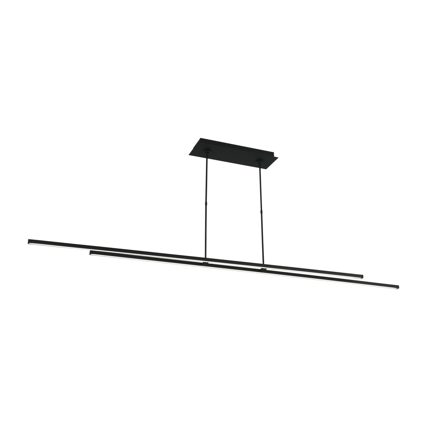 Visual Comfort Modern - 700LSSTG284B-LED927 - LED Linear Suspension - Stagger - Nightshade Black