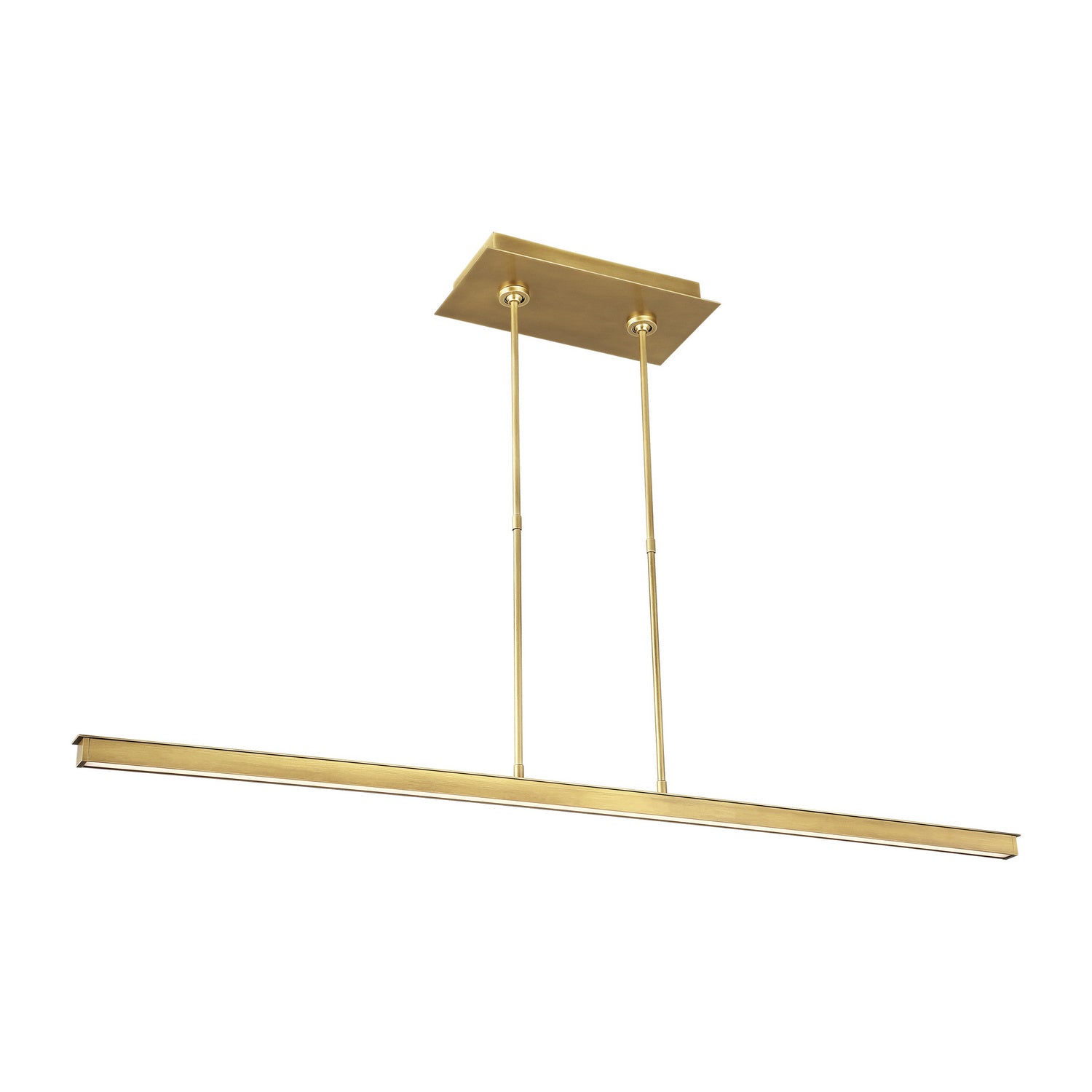 Visual Comfort Modern - 700LSSTG48NB-LED927 - LED Linear Suspension - Stagger - Natural Brass