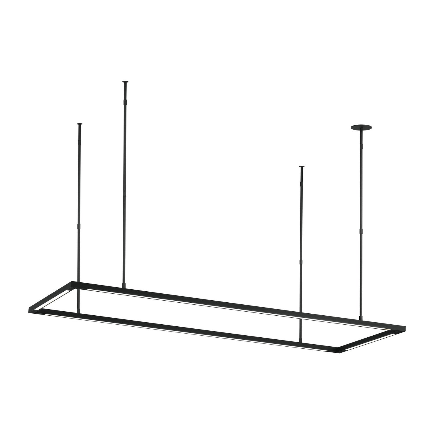 Visual Comfort Modern - 700LSSTG50B-LED927 - LED Linear Suspension - Stagger - Nightshade Black