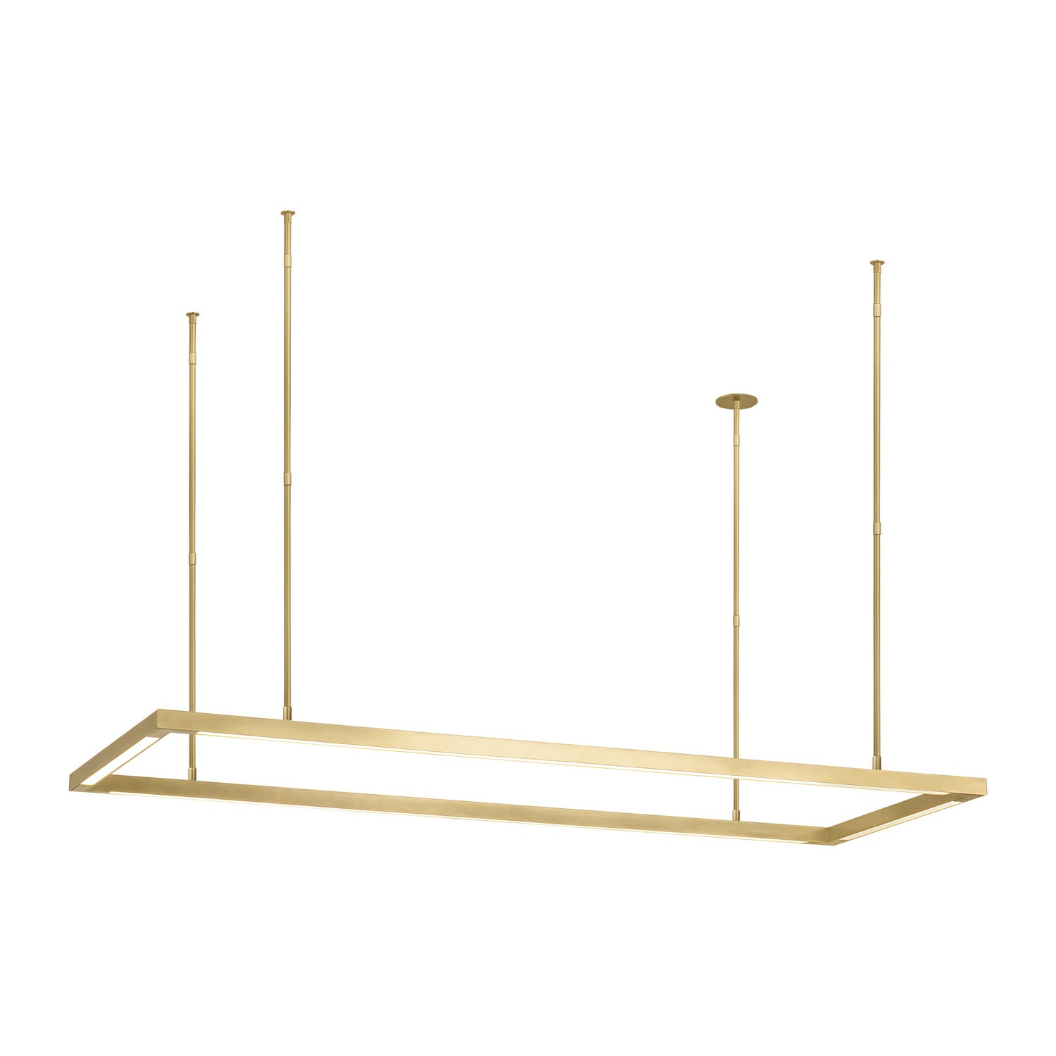 Visual Comfort Modern - 700LSSTG50NB-LED927 - LED Linear Suspension - Stagger - Natural Brass