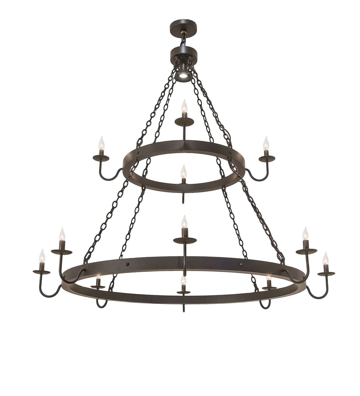 Meyda Tiffany - 244690 - 12 Light Chandelier - Suffolk - Solar Black