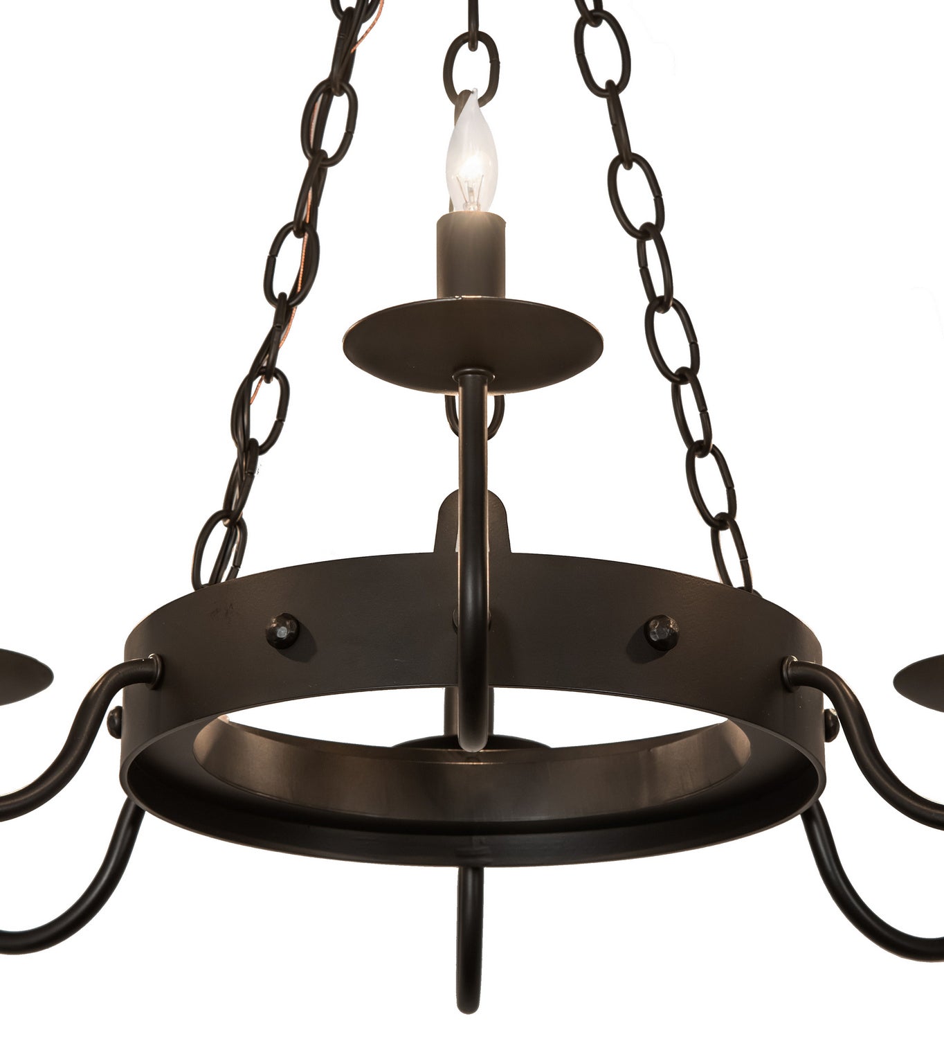 Meyda Tiffany - 244691 - Six Light Chandelier - Edinburgh - Solar Black