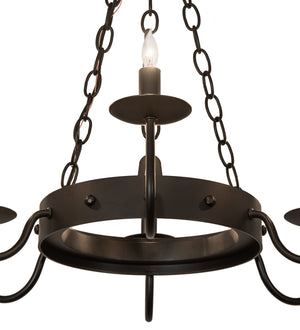 Meyda Tiffany - 244691 - Six Light Chandelier - Edinburgh - Solar Black