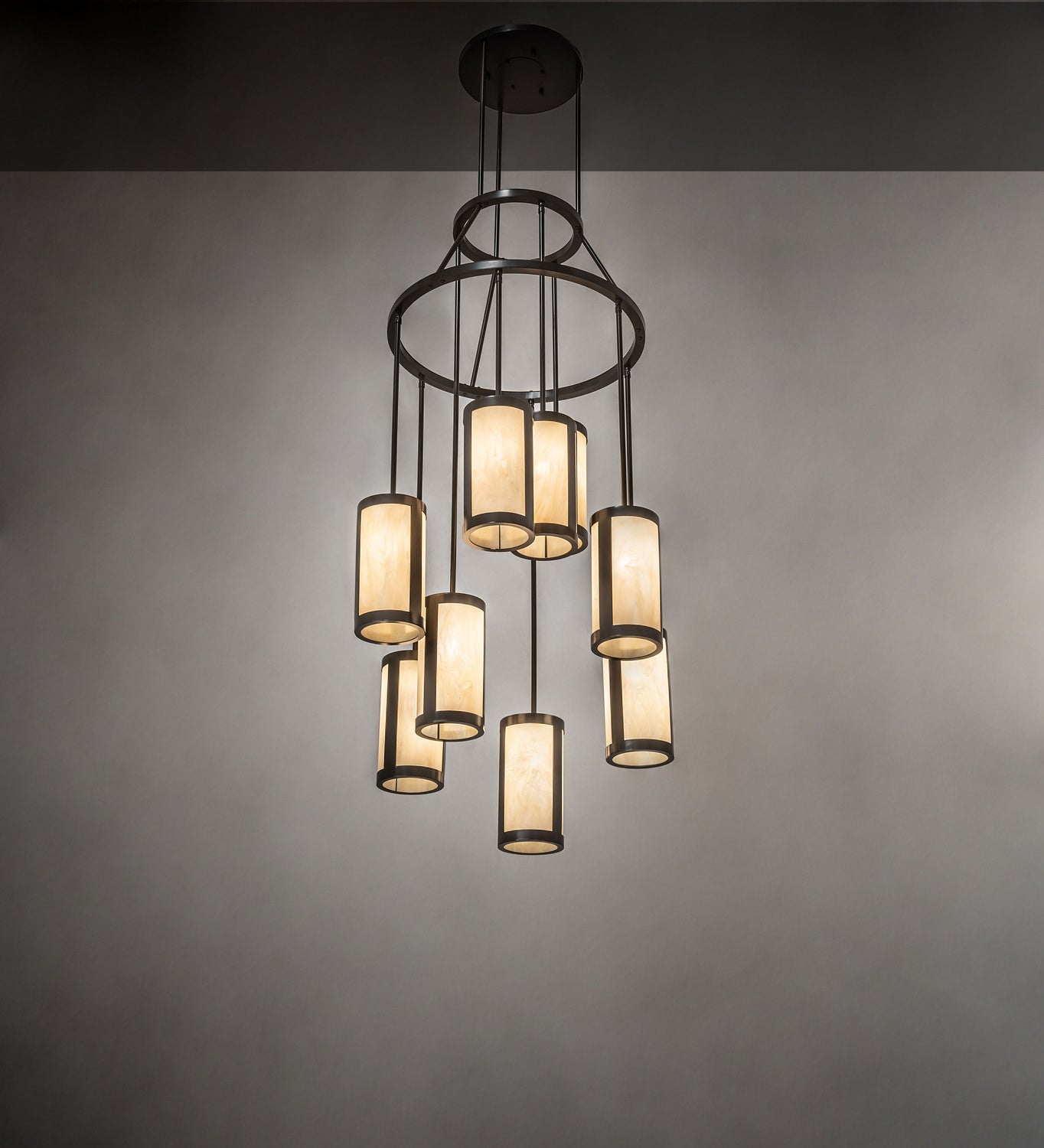 Meyda Tiffany - 246501 - Nine Light Chandelier - Cartier - Timeless Bronze