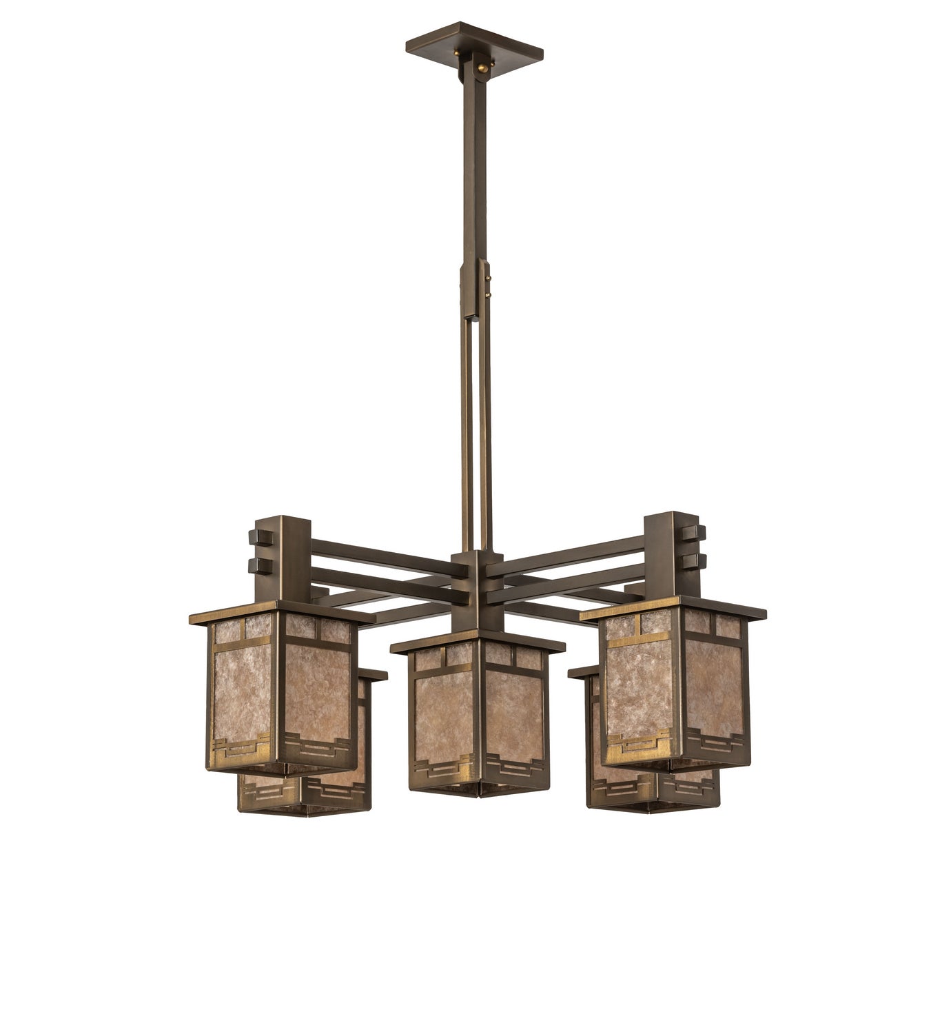 Meyda Tiffany - 247250 - Five Light Chandelier - Roylance - Antique Copper